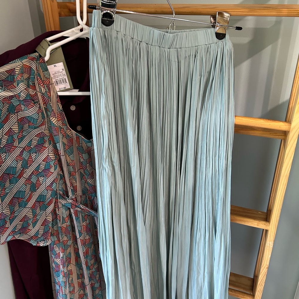 Hem & Thread Light Blue Green Maxi Skirt - Picture 6 of 7